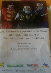 Video vom Richard Löwenherz Fest in Annweiler am Trifels 2016