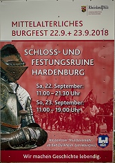 Aktuelle Bilder vom Mittelaltermarkt auf der Hardenburg in Bad Dürkheim 2018
