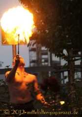Svarogs Schergen - Feuershow Mittelalterfest Seniorencentrum Ludwigshafen Vitanas