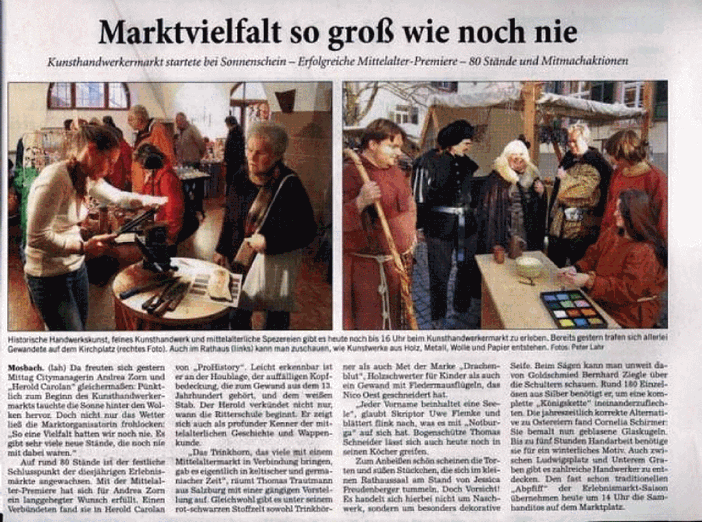 Kunsthandwerkermarkt Mosbach