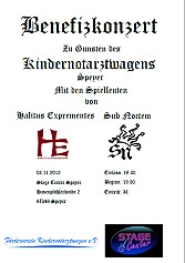 Benefizkontert Kindernotarztwagen Speyer - Mit Halitus Exprementes und Sub Noctem