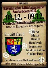 Weihnachts Mittelaltermarkt Saarbrücken 2012 - Deutsch-Französischer Garten