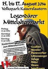 Legendärer Mittelaltermarkt in Kaiserslautern 2014 - Sonntag