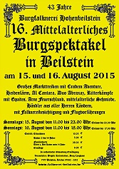 Mittelalterliches Burgspektakel  Burg Hohenbeilstein 2015