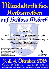 Mittelalterliches Herbsttreiben auf Schloss Alsbach 2015