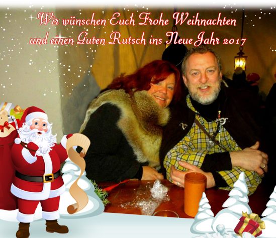 Weihnachtsgruß von Geli und Roger 2016 - Mittelalter-Paparazzi.de