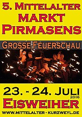 Mittelaltermarkt Pirmasens 2016- Feuershow Caledonia Flames