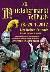 Hallenmittelaltermarkt Fellbach Alte Kelter 2017 - Theater Feuervogel
