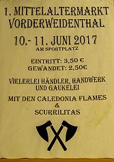 Bilder vom 1. Mittelaltermarkt in Vorderweidenthal 2017