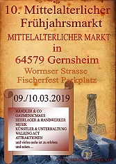 Aktuelle Bilder vom Mittelalterlichen Frühjahrsmarkt in Gernsheim 2019