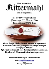 Aktuelle Bilder vom Rittermahl in Wiernsheim 2020