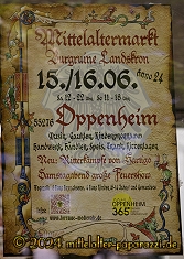 Aktuelle Bilder vom Mittelaltermarkt auf der Burg Landskron in Oppenheim 2024