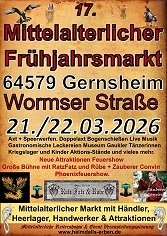 Aktuelle Bilder vom Mittelalterlichen Frühjahrsmarkt in Gernsheim 2026