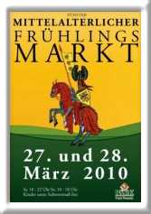 Mittelalterlicher Frühlingsmarkt in Zweibrücken am 28.03.2010 . Buntes Markttreiben mit Donner und Doria, Gauklerduo Duo Jamamakü und Eulenthal.